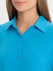 Синий костюм женский, брючный, оверсайз