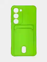 Чехол для Samsung Galaxy S23 (Самсунг Галакси С23) силиконовый, с карманом для карты