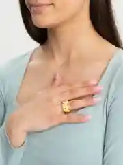 Желтый кольцо Мишка