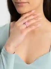 Розовый кольцо Мишка