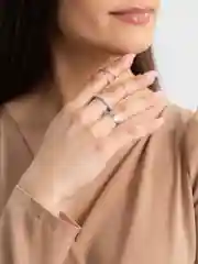 Серебряный набор из 4 колец