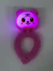 Розовый антистресс игрушка, браслет мялка-тянучка, светится