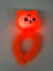 Оранжевый антистресс игрушка, браслет мялка-тянучка, светится