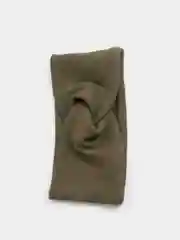 Зелёный хаки повязка на голову женская трикотажная, хлопок (Россия)