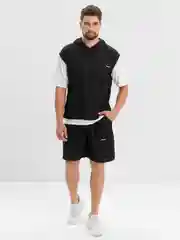 Серый костюм: шорты, футболка, oversize