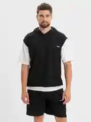 Черный костюм: шорты, футболка, oversize