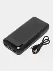 Черный внешний аккумулятор PowerBank, 20000 mАh