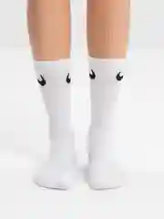 Белый носки женские, мужские, высокие, белые, спортивные носки