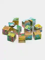 Темно-синий кубики детские, 12 кубиков