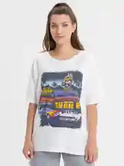 Белый футболка женская, винтажная, оверсайз, из турецкого хлопка