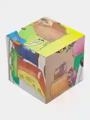 Красный кубики детские, 6 кубиков