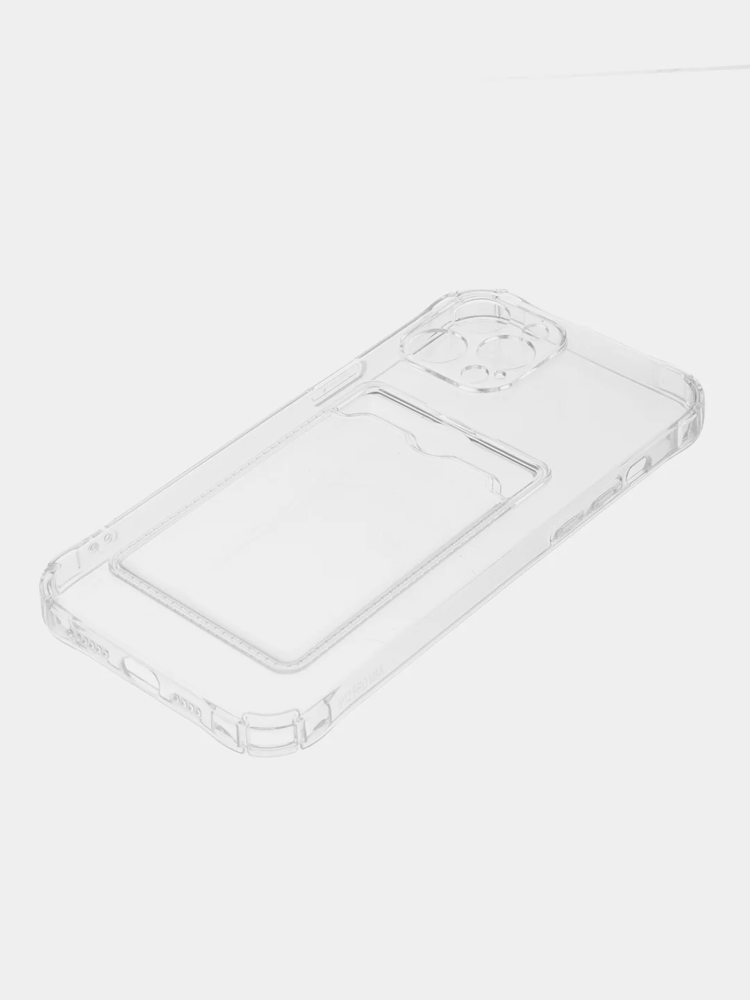 Прозрачный чехол для iPhone 7/8 Plus/XR/11/12/13/Pro/Pro Max, силиконовый, с карманом для карт