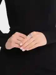 Серебряный массивное фаланговое кольцо со змеей унисекс/Стальное кольцо "Змея" с регулировкой размера