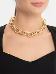 Чокер на шею, золотой, массивная, золотая цепь, колье