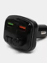 Черный mp3 FM Bluetooth модулятор трансмиттер, Автомобильное зарядное устройство с подсветкой