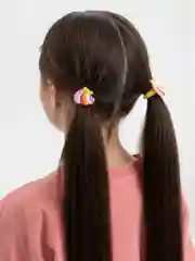 Желтый резинки для волос детские, яркие резинки