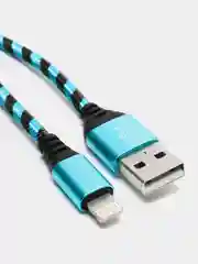 Синий быстрая зарядка, 3А, кабель USB Micro, Type-C, iPhone, Android, 3 метра