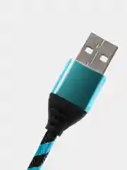 Синий быстрая зарядка, 3А, кабель USB Micro, Type-C, iPhone, Android, 3 метра