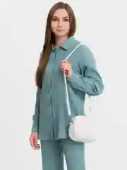 Белый сумка женская, через плечо, из экокожи