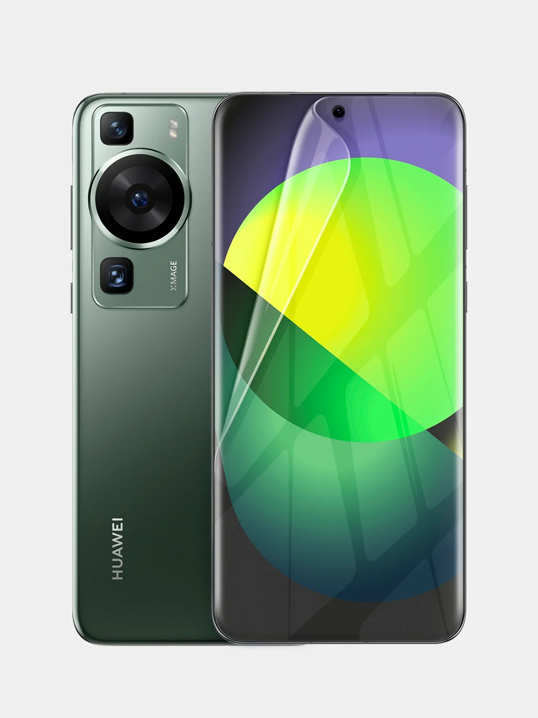 Прозрачный защитная плёнка, 1-2 шт для Huawei P60, P60 Pro гидрогелевая, BROSCORP, прозрачная, тонкая