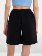 Черный шорты женские до колена, хлопковые, летние