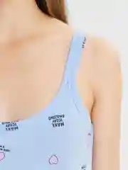 Лазурный ночная сорочка женская, на бретелях
