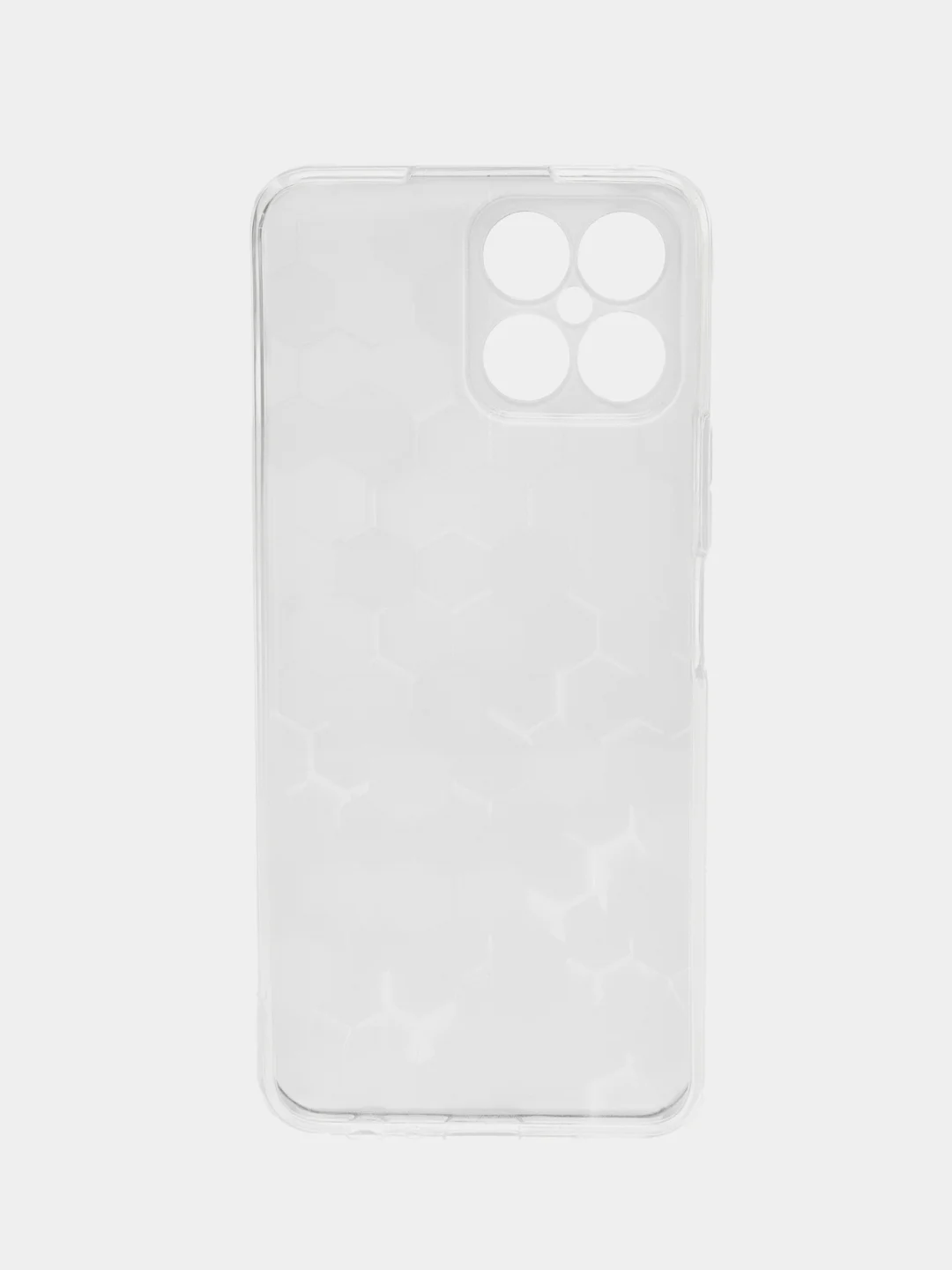 Бирюзовый силиконовый чехол на Honor X8 / Хонор Х8 прозрачный, с рисунком, защита камеры