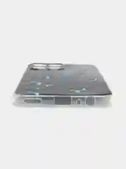 Бирюзовый силиконовый чехол на Honor X8 / Хонор Х8 прозрачный, с рисунком, защита камеры