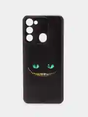 Черный чехол на Tecno Spark Go 2022/8C/9 / Текно Спарк Гоу 2022/8С/9 прозрачный, с рисунком
