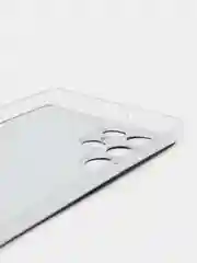 Черный чехол на Samsung Galaxy S22 Ultra / Самсунг S22 Ultra прозрачный с рисунком, защита камеры