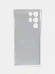 Черный чехол на Samsung Galaxy S22 Ultra / Самсунг S22 Ultra прозрачный с рисунком, защита камеры