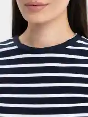 Индиго футболка женская, укороченная