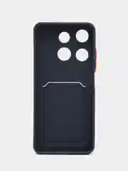 Темно-синий силиконовый чехол для Infinix Smart 7 (Инфиникс Смарт 7 ) прозрачный
