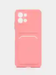 Пудровый силиконовый чехол для Infinix Hot 11 2022 (Хот 11 2022), картхолдер, матовый
