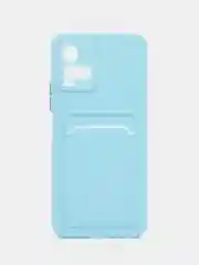 Голубой силиконовый чехол для Vivo Y21, Y21S, Y33S 4G, Y32 4G, Y21T, Y33T прозрачный