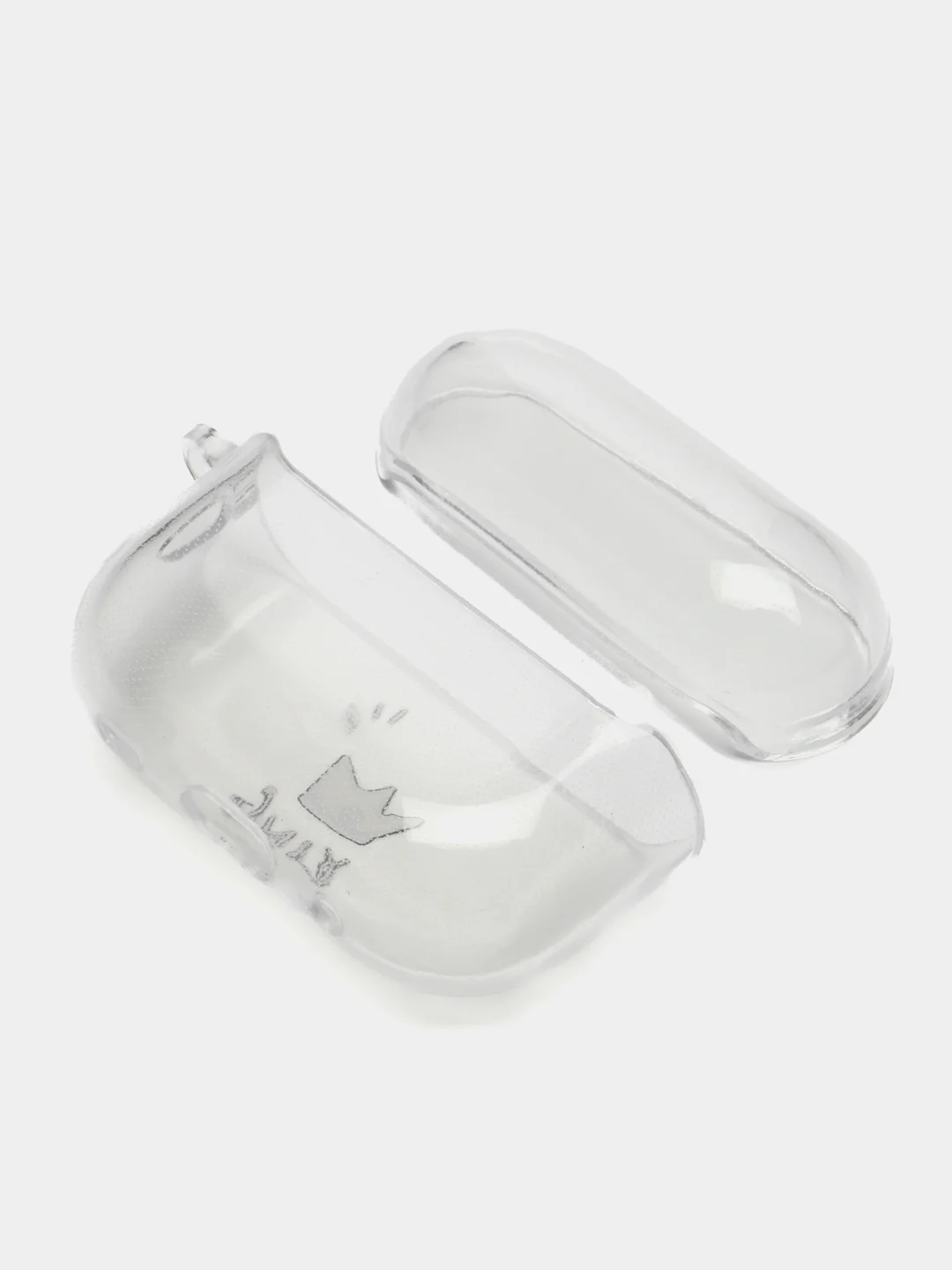 Золотой чехол для Apple AirPods Pro 2 силиконовый прозрачный с принтом Nike, Nasa (Найк, Наса))