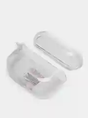 Красный чехол для Apple AirPods Pro 2 силиконовый прозрачный с принтом Nike, Nasa (Найк, Наса))