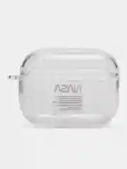 Красный чехол для Apple AirPods Pro 2 силиконовый прозрачный с принтом Nike, Nasa (Найк, Наса))