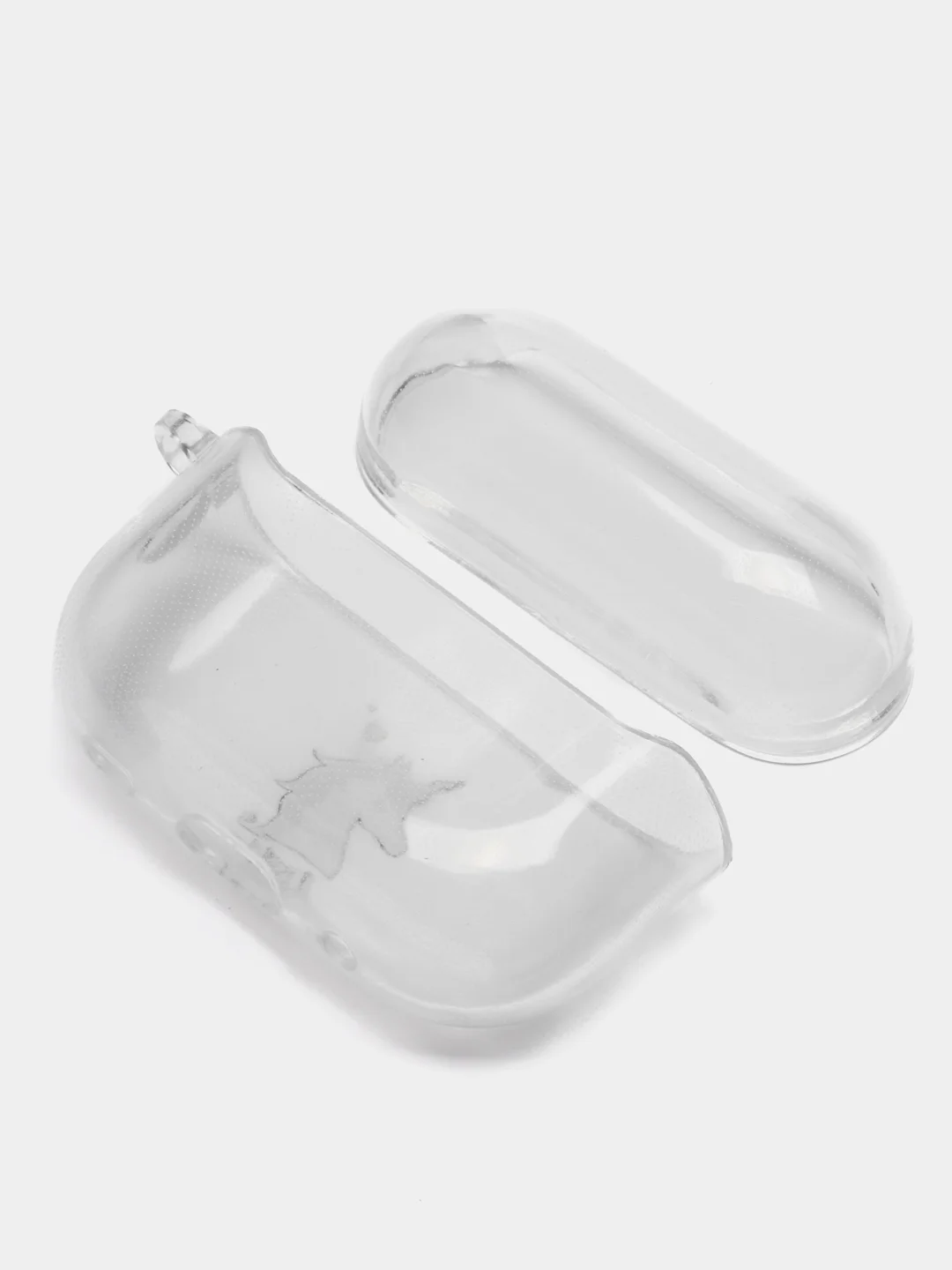 Розовый чехол для Apple AirPods Pro 2 силиконовый прозрачный с принтом Nike, Nasa (Найк, Наса))