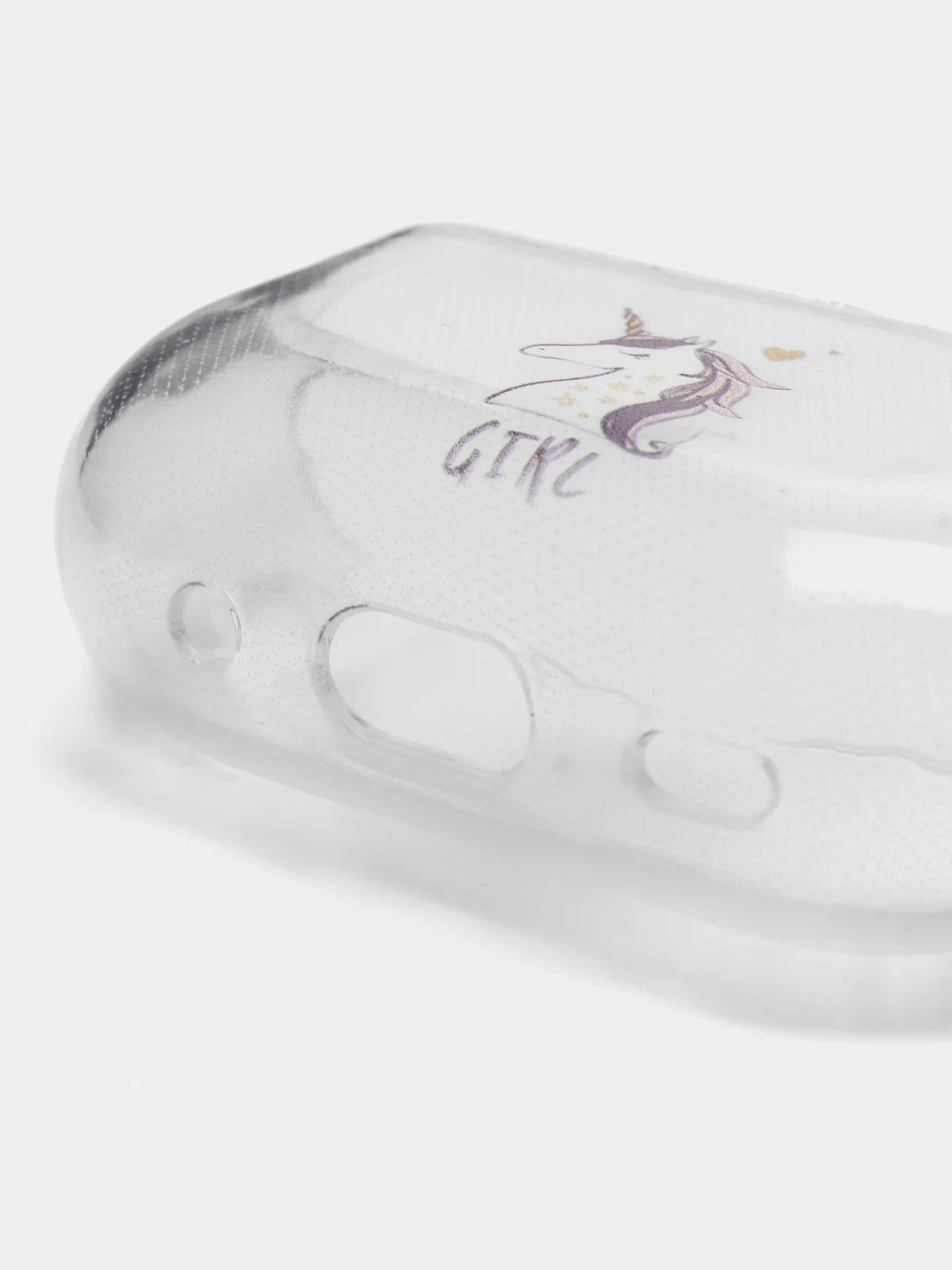Розовый чехол для Apple AirPods Pro 2 силиконовый прозрачный с принтом Nike, Nasa (Найк, Наса))