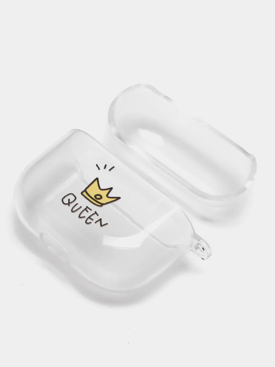 Горчичный чехол для наушников Apple AirPods 3 силиконовый прозрачный принт Nike / Найк