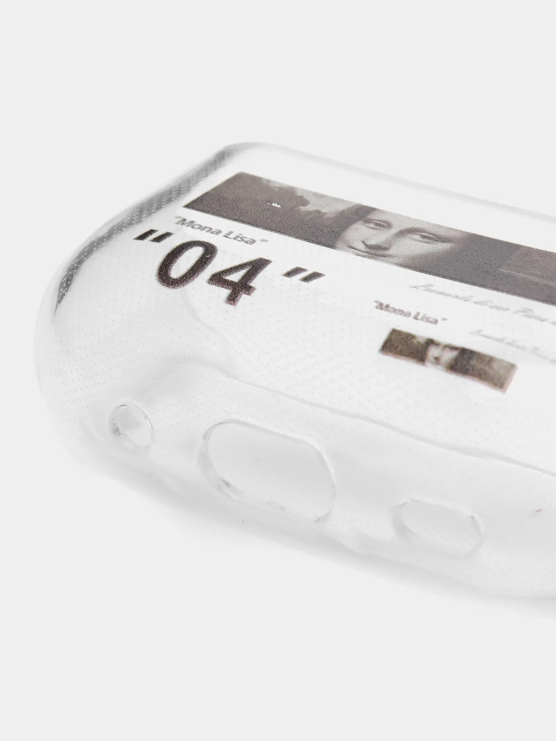 Серый чехол для Apple AirPods Pro 2 силиконовый прозрачный с принтом Nike, Nasa (Найк, Наса))
