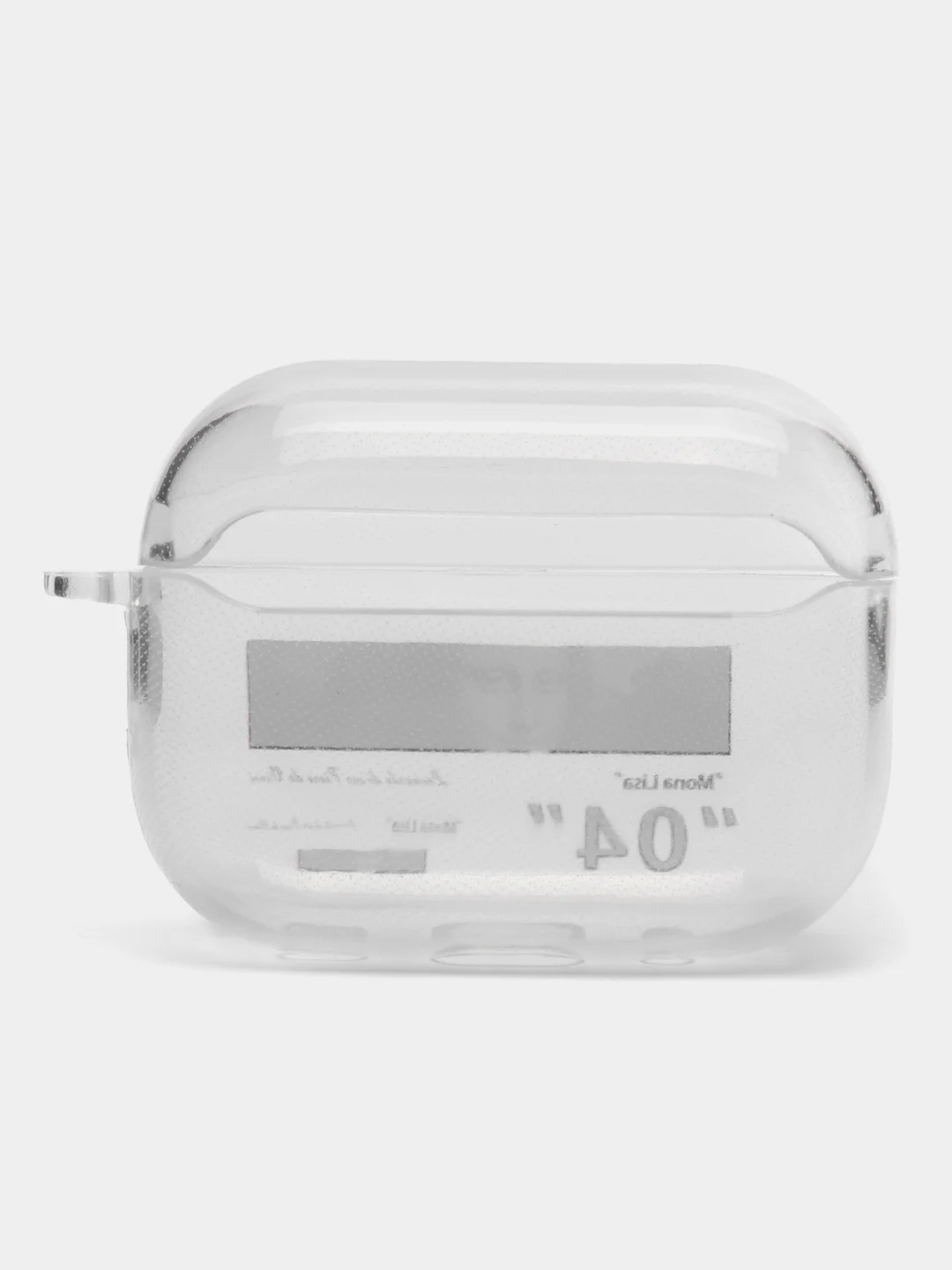 Серый чехол для Apple AirPods Pro 2 силиконовый прозрачный с принтом Nike, Nasa (Найк, Наса))
