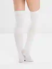 Белый гольфы женские из хлопка, чулки
