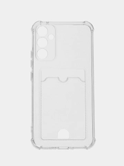 Чехол силиконовый Samsung, с кармашками для карт, пропуска, фотографии