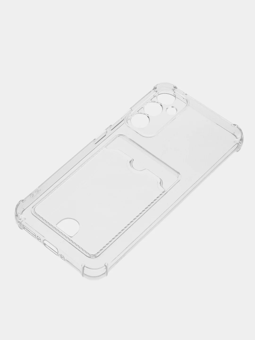 Чехол силиконовый Samsung, с кармашками для карт, пропуска, фотографии