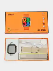 Золотой смарт часы Smart Watch X9 PRO, Amoled экран