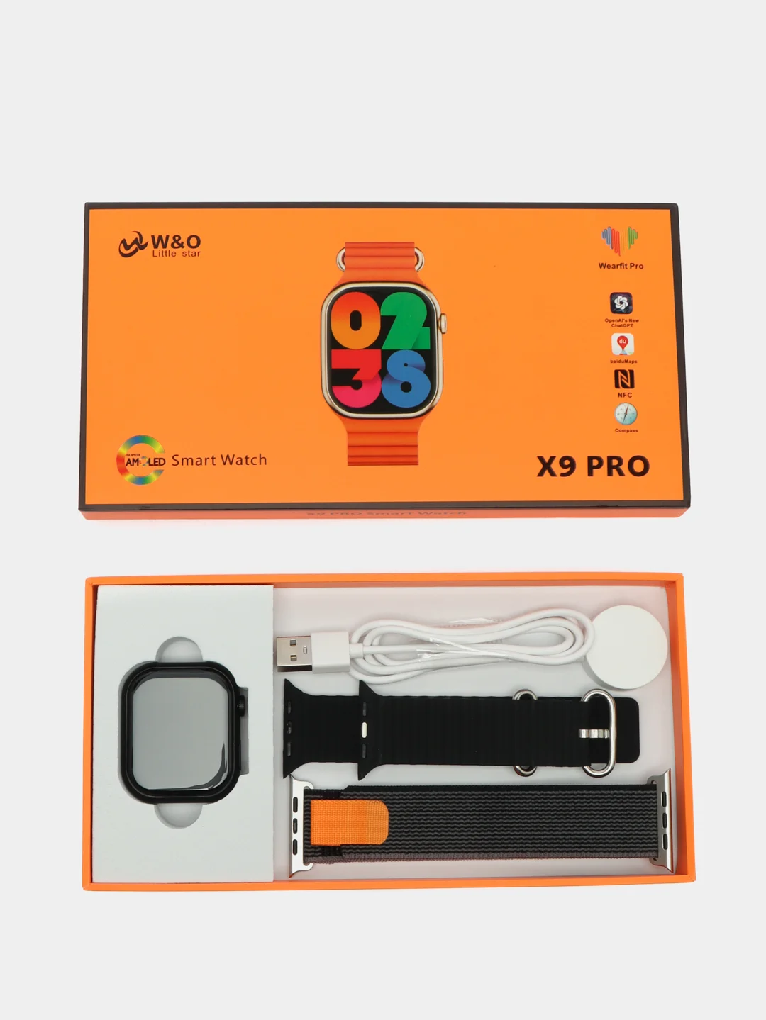 Черный смарт часы Smart Watch X9 PRO, Amoled экран