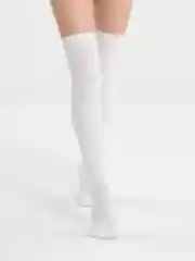 Белый гольфы женские из хлопка, чулки