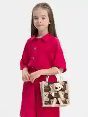 Молочный шоппер с игрушкой, подарочная сумка